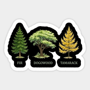 Fir-Dogwood-Tamarack-Foxtrots-Delta-Tangos Sticker